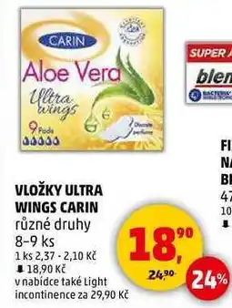 Penny Market VLOŽKY ULTRA WINGS CARIN různé druhy, 8-9 ks nabídka