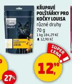 Penny Market KŘUPAVÉ POLŠTÁŘKY PRO KOČKY LOUISA různé druhy, 70 g nabídka