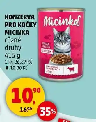 Penny Market KONZERVA PRO KOČKY MICINKA různé druhy, 415 g nabídka