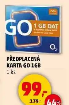 Penny Market PŘEDPLACENÁ KARTA GO 1GB, 1 ks nabídka