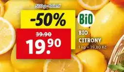 Lidl Bio citrony nabídka