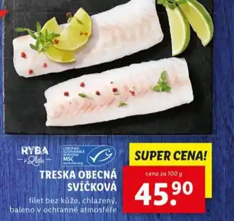 Lidl Treska obecná svíčková nabídka