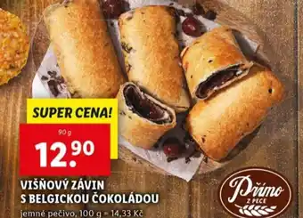 Lidl Višňový závin s belgickou čokoládou nabídka