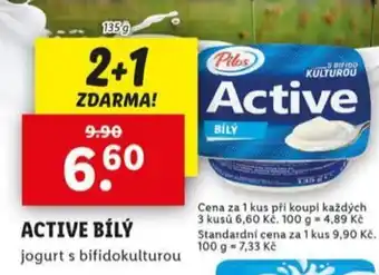 Lidl Active bílý jogurt s bifidokulturou nabídka