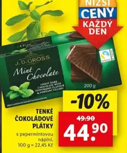 Lidl Tenké čokoládové plátky nabídka