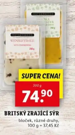 Lidl Britský zrající sýr nabídka