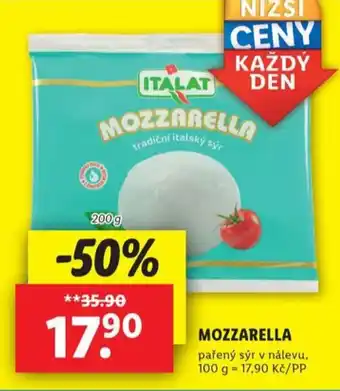 Lidl Mozzarella pařený sýr v nálevu nabídka