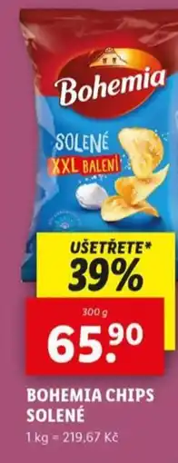 Lidl Bohemia chips solené nabídka