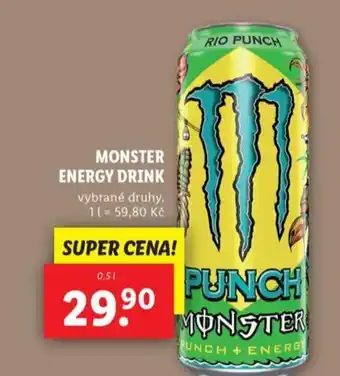 Lidl MONSTER Energy drink nabídka