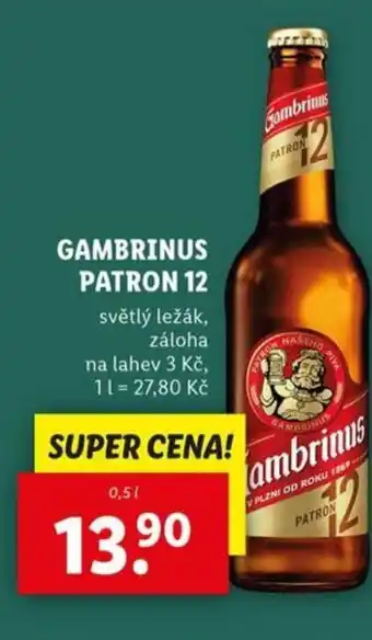 Lidl GAMBRINUS PATRON 12 nabídka