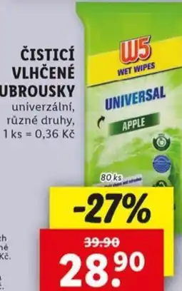 Lidl Čisticí vlhčené ubrousky nabídka