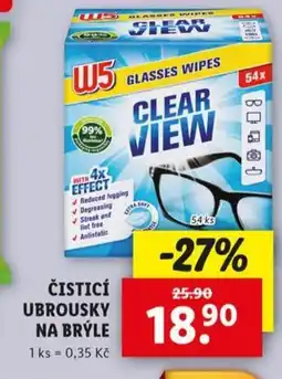 Lidl Čisticí ubrousky na brýle nabídka