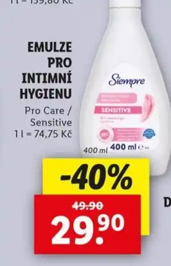 Lidl Emulze pro intimní hygienu nabídka