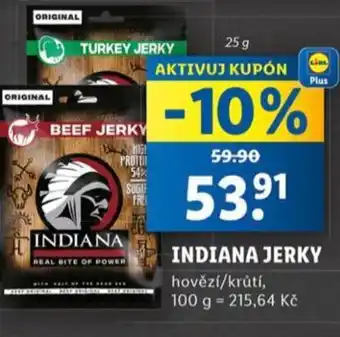 Lidl Indiana jerky hovězí/krůtí nabídka