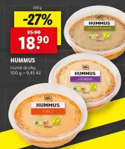 Lidl Hummus nabídka