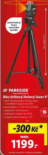 Lidl Aku křížový liniový laser 4 V nabídka