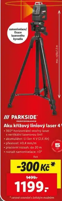Lidl Aku křížový liniový laser 4 V nabídka