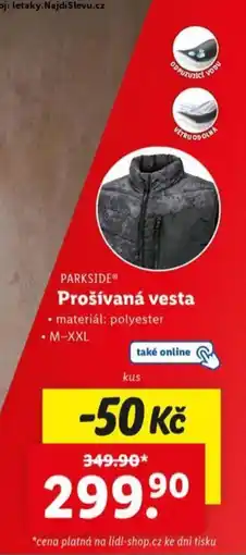 Lidl PARKSIDE Prošívaná vesta nabídka