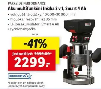 Lidl PARKSIDE PERFORMANCE Aku multifunkční frézka 3 v 1, Smart 4 Ah nabídka