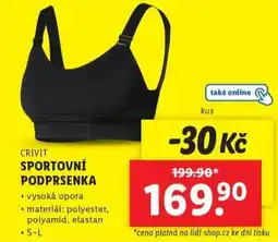 Lidl CRIVIT Sportovní podprsenka nabídka