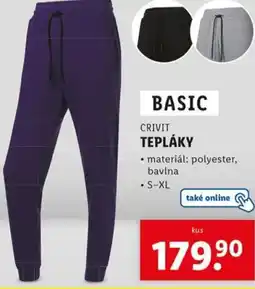 Lidl CRIVIT Tepláky nabídka