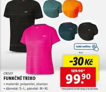 Lidl CRIVIT Funkční triko nabídka