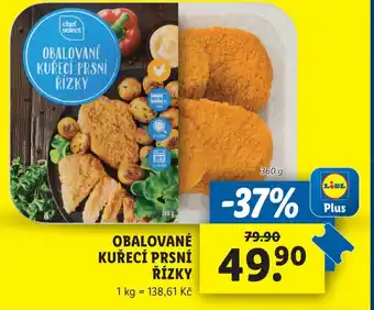 Lidl Obalované kuřecí prsní řízky nabídka