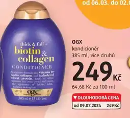 dm drogerie OGX kondicionér nabídka