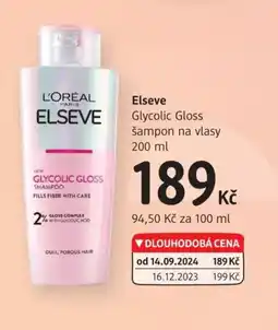 dm drogerie Elseve Glycolic Gloss šampon na vlasy nabídka