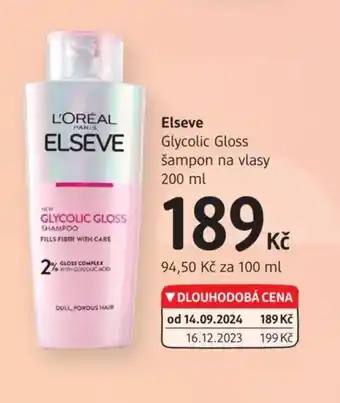 dm drogerie Elseve Glycolic Gloss šampon na vlasy nabídka