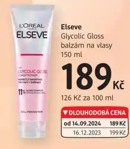 dm drogerie Elseve Glycolic Gloss balzám na vlasy nabídka