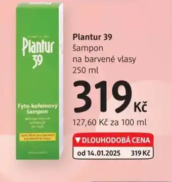 dm drogerie Plantur 39 šampon na barvené vlasy nabídka