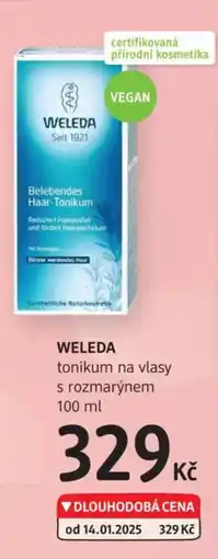 dm drogerie WELEDA tonikum na vlasy s rozmarýnem nabídka