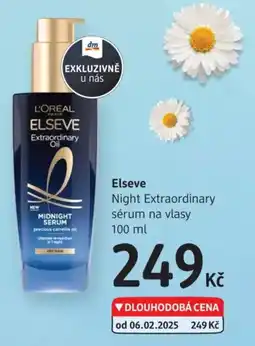 dm drogerie Elseve Night Extraordinary sérum na vlasy nabídka