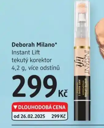 dm drogerie Deborah Milano Instant Lift tekutý korektor nabídka