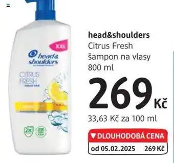 dm drogerie Head&shoulders Citrus Fresh nabídka