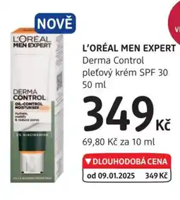 dm drogerie L'ORÉAL MEN Expert Derma Control pleťový krém SPF 30 nabídka