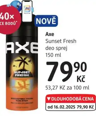 dm drogerie AXE Sunset Fresh deo sprej nabídka