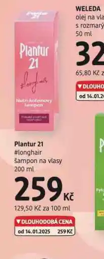 dm drogerie Plantur 21 šampon nabídka