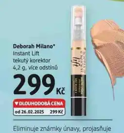 dm drogerie Deborah milano tekutý korektor nabídka