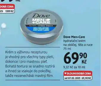 dm drogerie Dove men+care krém nabídka