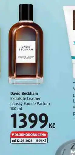 dm drogerie David beckham exquisite leather nabídka