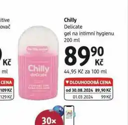 dm drogerie Chilly mycí gel pro intimní hygienu nabídka