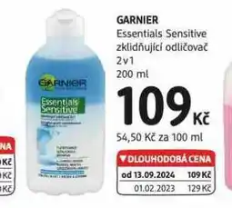 dm drogerie Garnier zklidňující odličovač nabídka