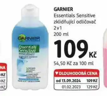 dm drogerie Garnier zklidňující odličovač nabídka