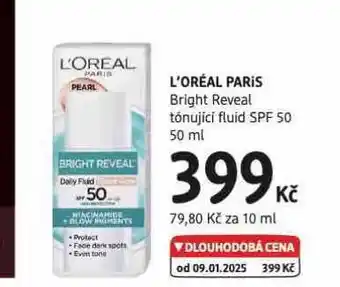 dm drogerie Loreal paris tónující fluid spf 50 nabídka