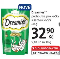 dm drogerie Dreamies pochoutka pro kočky s šantou kočičí nabídka