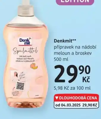 dm drogerie Denkmit přípravek na nádobí meloun a broskev nabídka