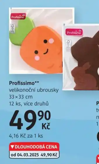 dm drogerie Profissimo velikonoční ubrousky nabídka