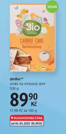 dm drogerie DmBio směs na mrkvový dort nabídka